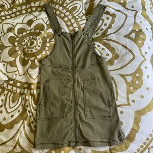 Olive Zip-Up Front Romper